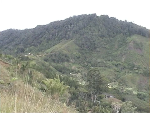 Aquamba mountain and Akwanja village from the west